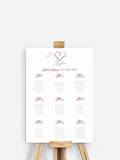 Sitzplan Plakat Herzschlag