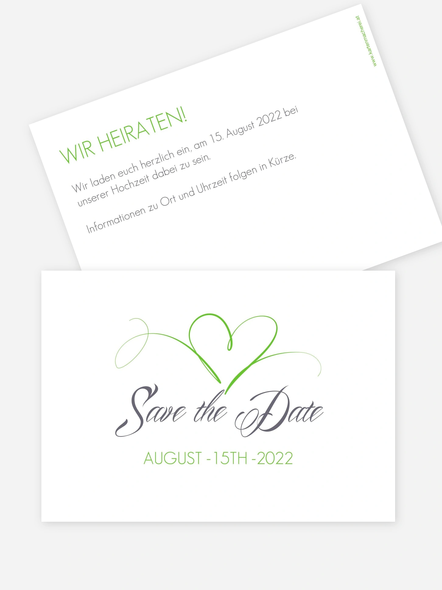 Save-the-Date Karte Herzschlag