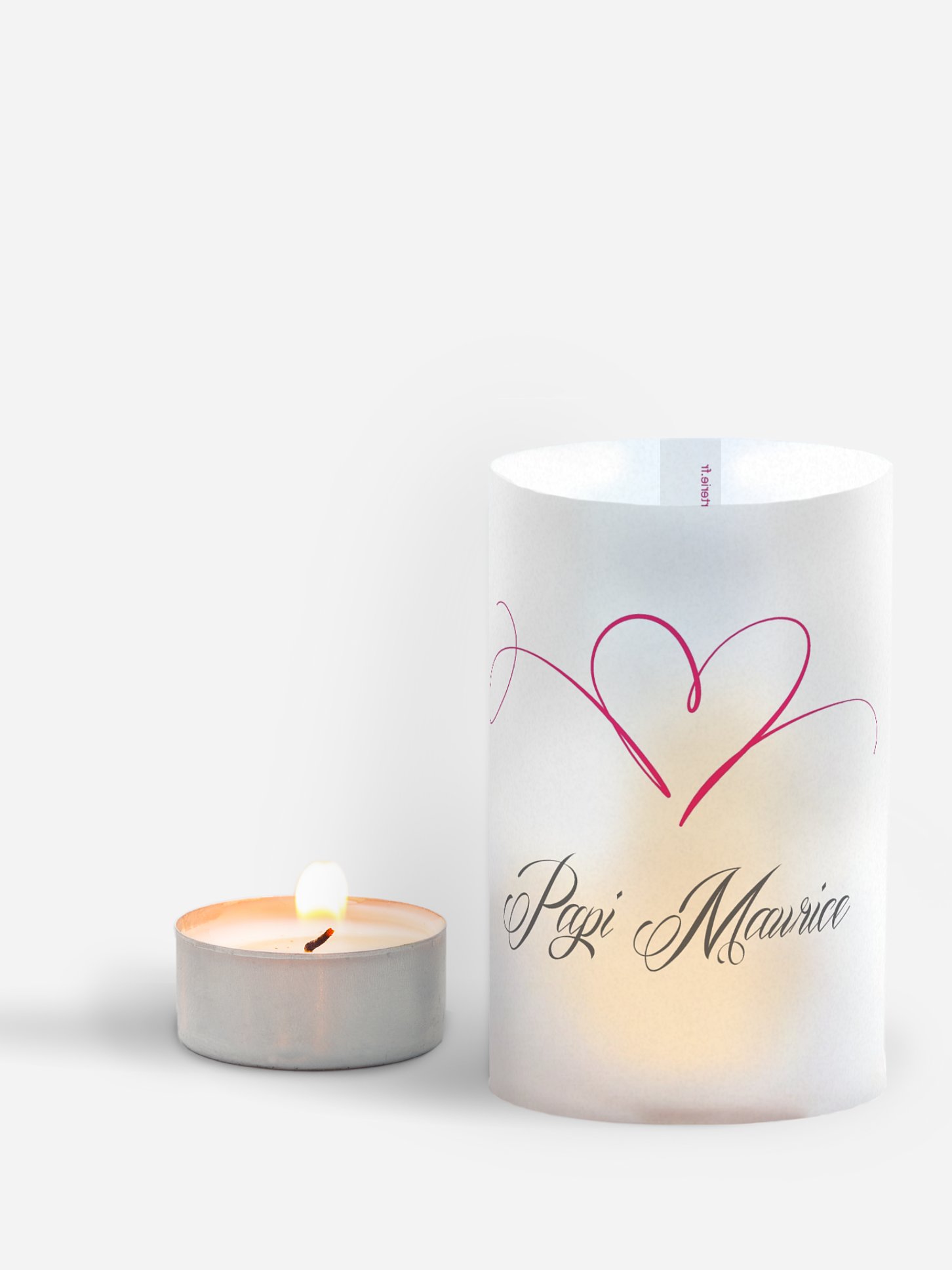 Marque-place mariage En plein coeur