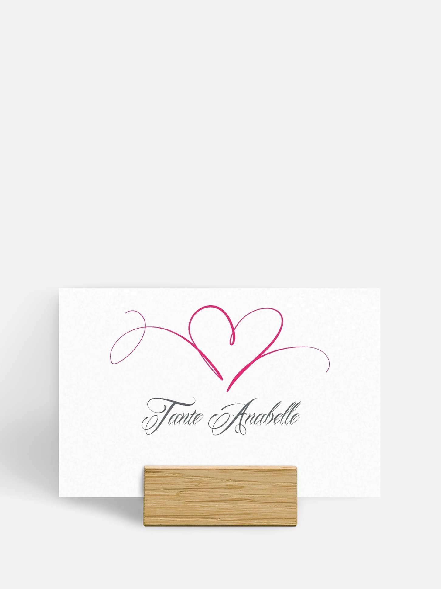 Marque-place mariage En plein coeur