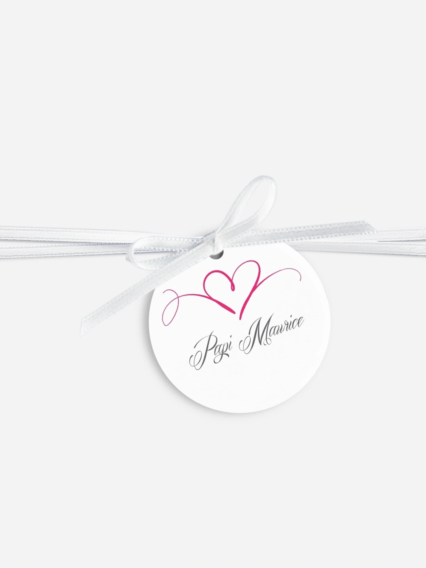 Marque-place mariage En plein coeur