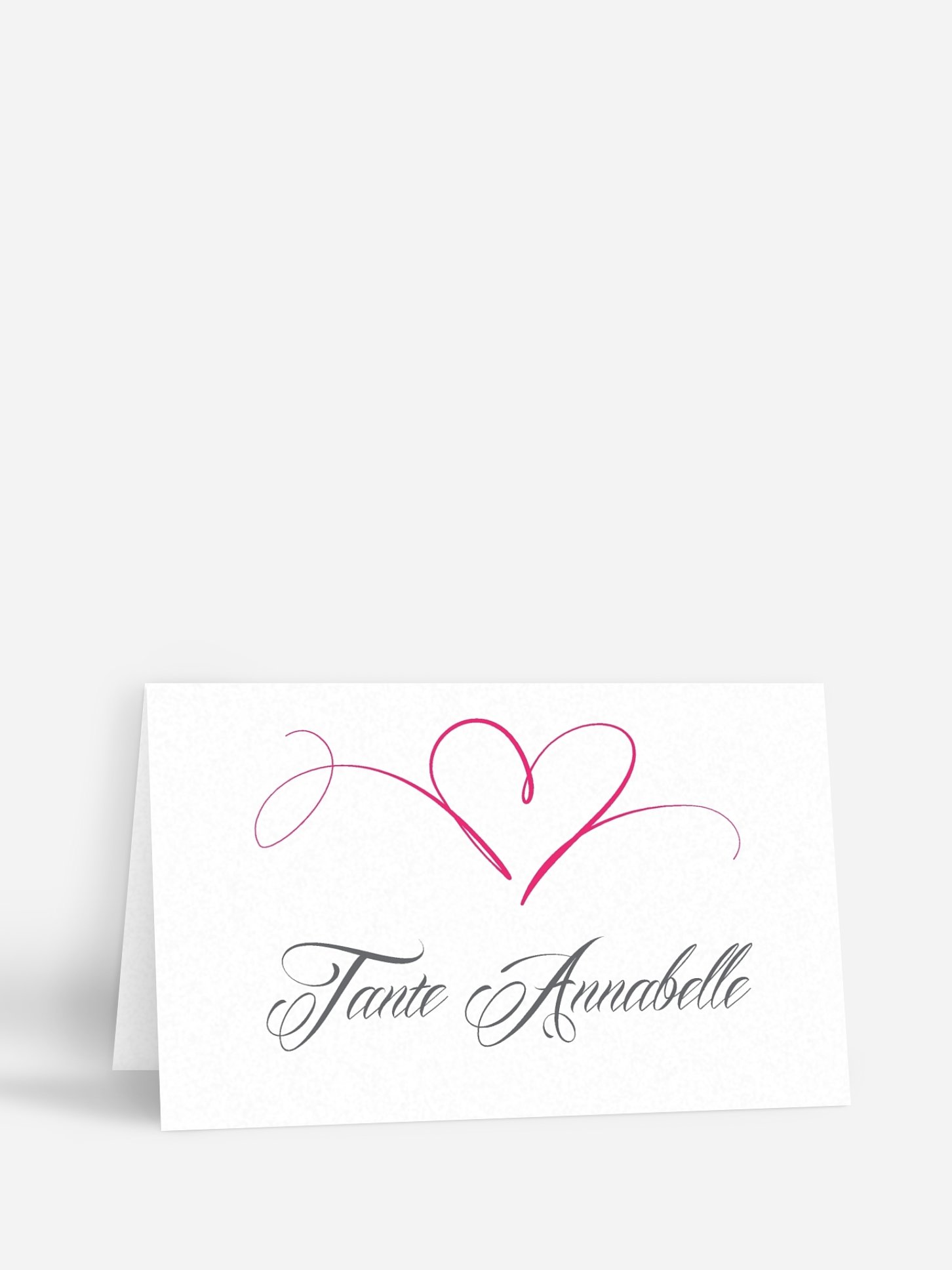Tischkarte Hochzeit Herzschlag