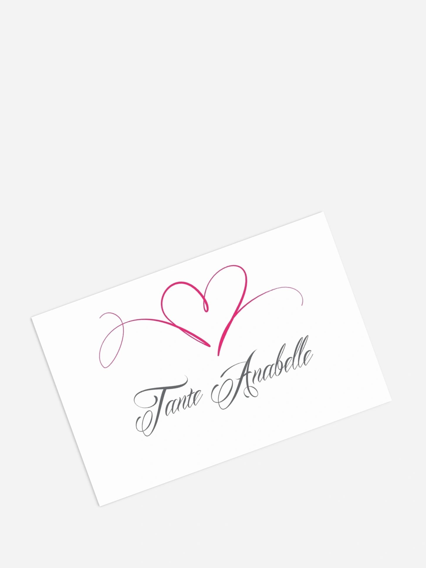 Tischkarte Hochzeit Herzschlag