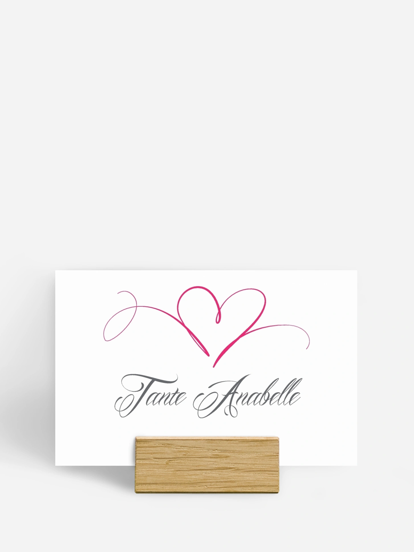 Tischkarte Hochzeit Herzschlag