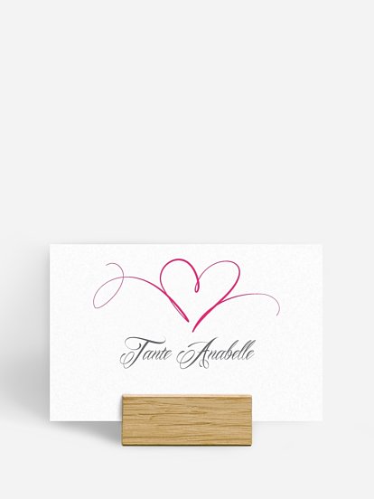 Marque-place mariage En plein coeur