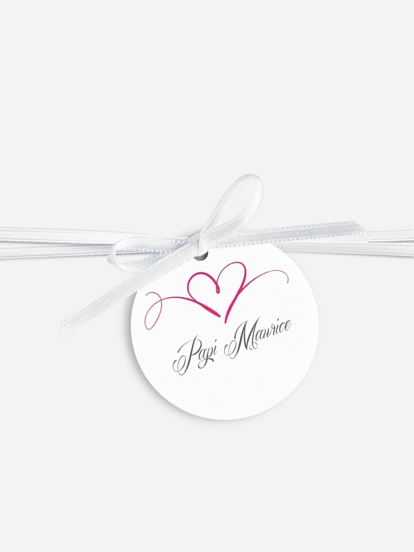 Marque-place mariage En plein coeur