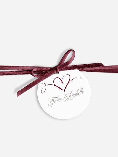 Tischkarte Hochzeit Herzschlag