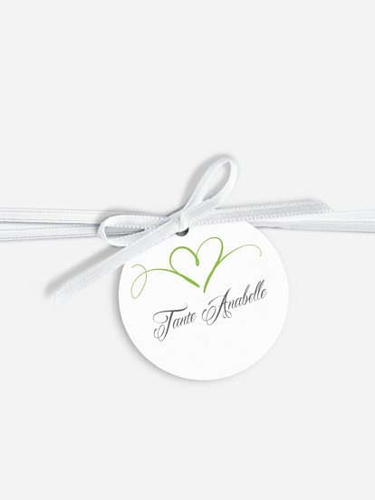Tischkarte Hochzeit Herzschlag