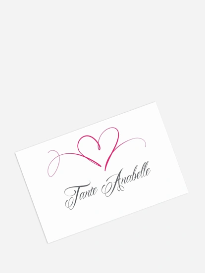 Tischkarte Hochzeit Herzschlag