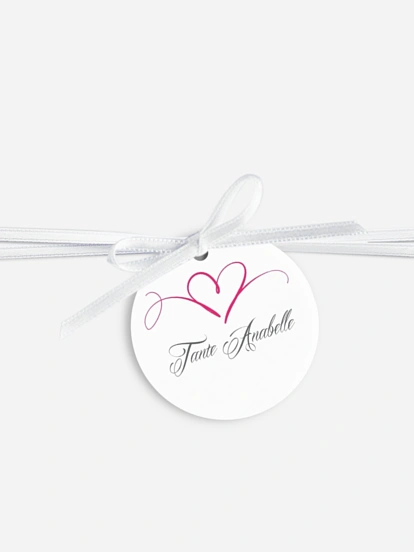 Tischkarte Hochzeit Herzschlag