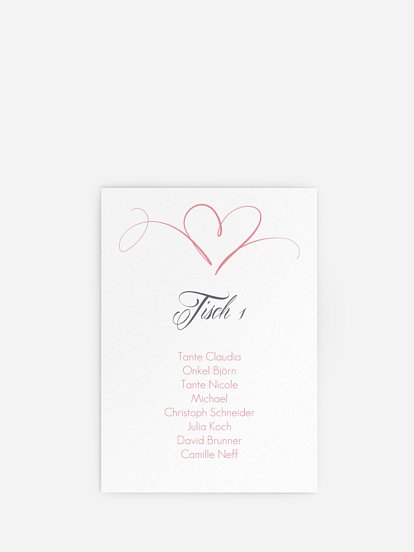 Sitzplan Kreativ Herzschlag