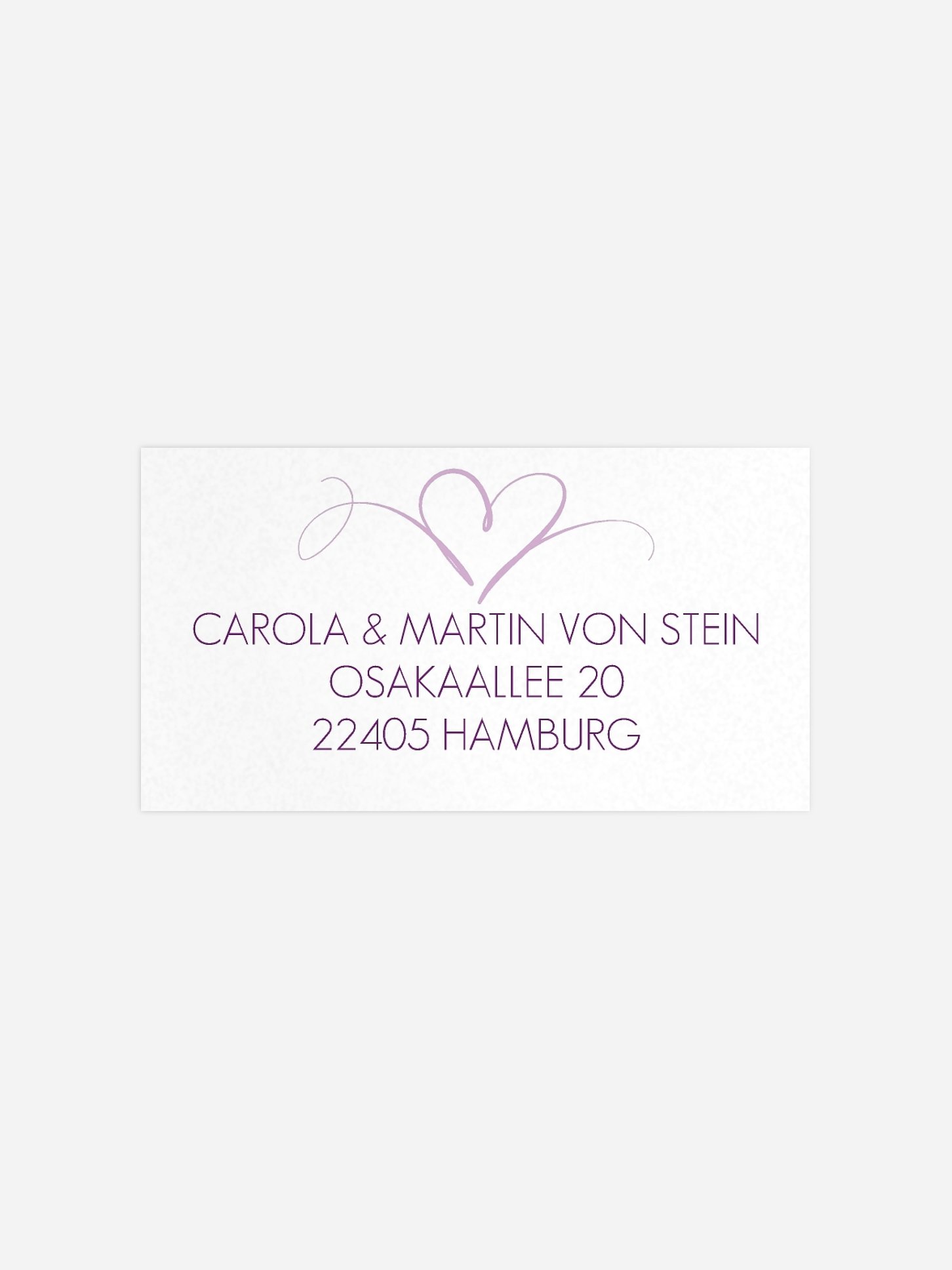 Empfängeraufkleber Hochzeit Herzschlag