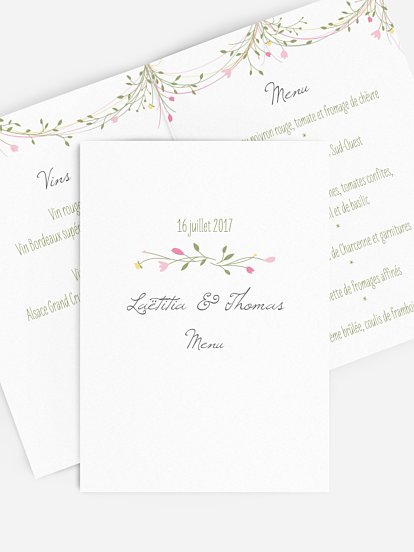 Carte Save The Date Guirlande De Fleurs