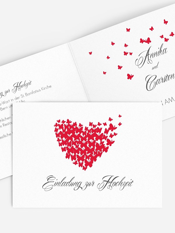 Hochzeitseinladung Butterflies