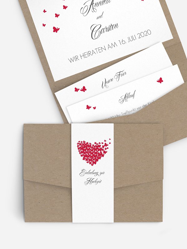 Hochzeitseinladung Butterflies