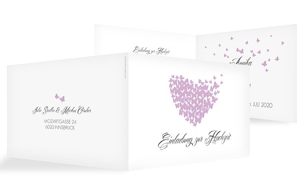 Hochzeitseinladung Butterflies