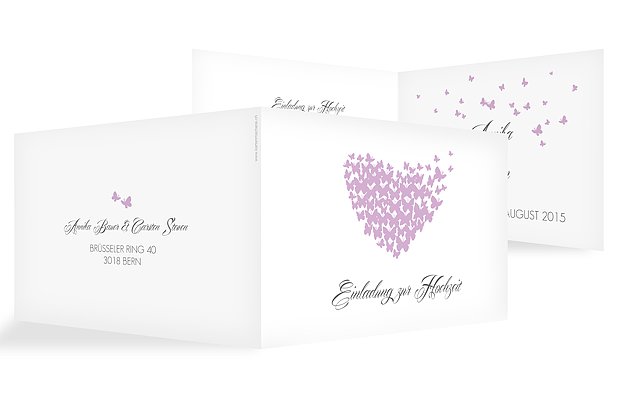 Hochzeitseinladung Butterflies