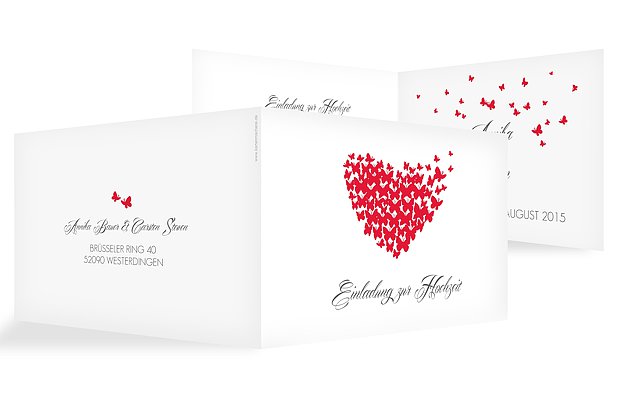 Hochzeitseinladung Butterflies