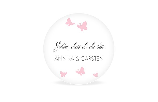 Geschenkaufkleber Hochzeit Butterflies