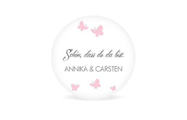Geschenkaufkleber Hochzeit Butterflies