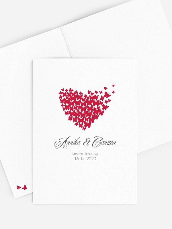 Kirchenheft Hochzeit Butterflies