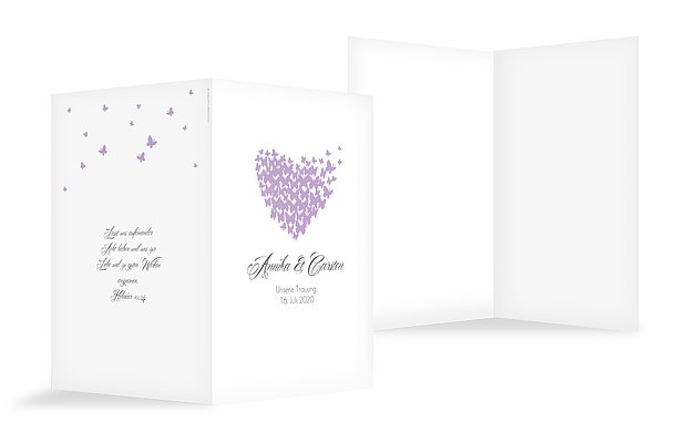 Kirchenheft Hochzeit Butterflies