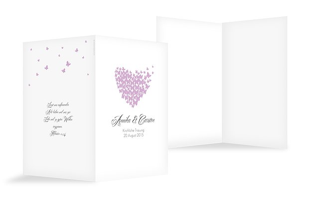 Kirchenheft Hochzeit Butterflies
