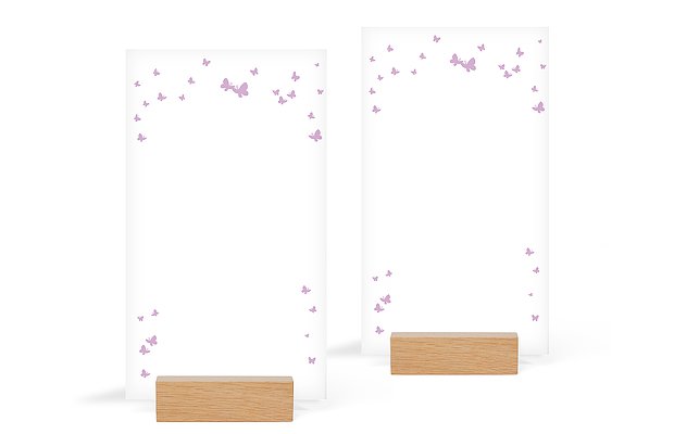 Numéro de table mariage Envolée de papillons