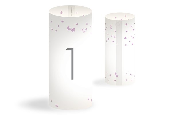 Numéro de table mariage Envolée de papillons