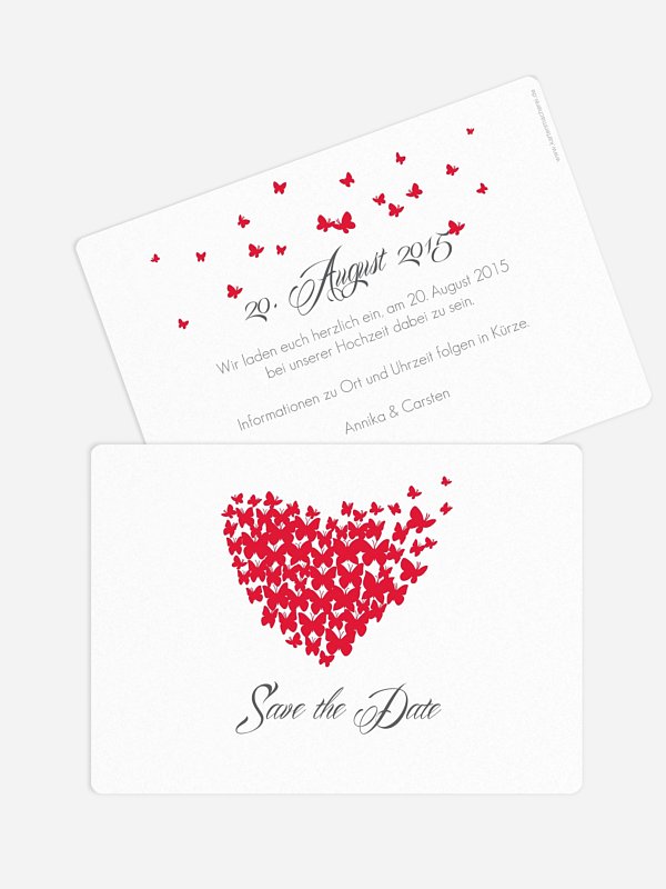 Save-the-Date Karte Butterflies