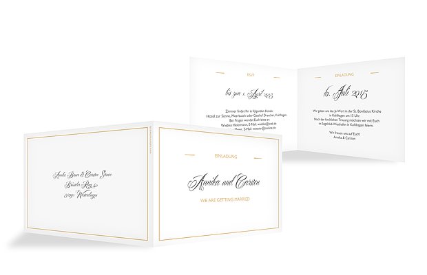 Hochzeitseinladung Zeitlos