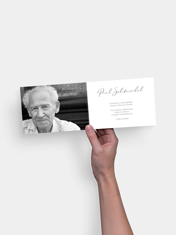 Trauerkarte Zeitlos