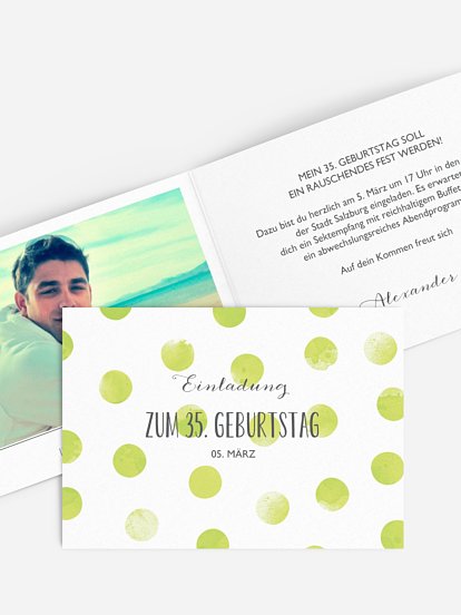 Geburtstagseinladung Tüpfchen
