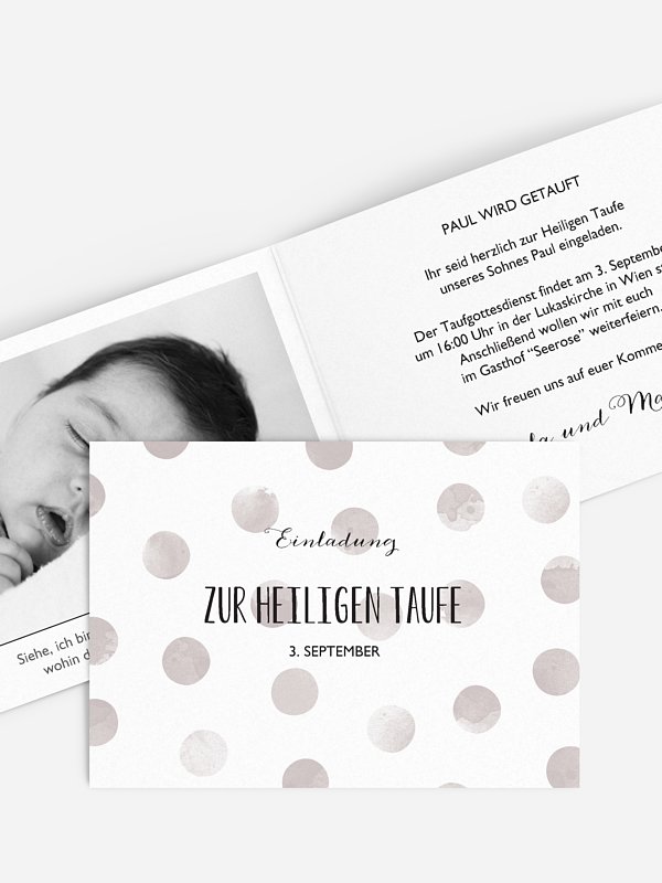 Taufeinladung Tüpfchen