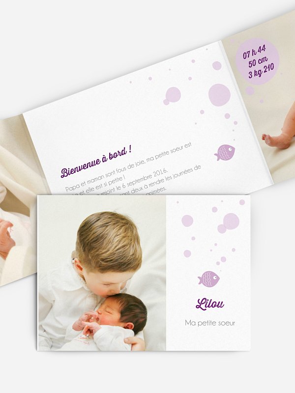 Faire-part naissance Petits poissons