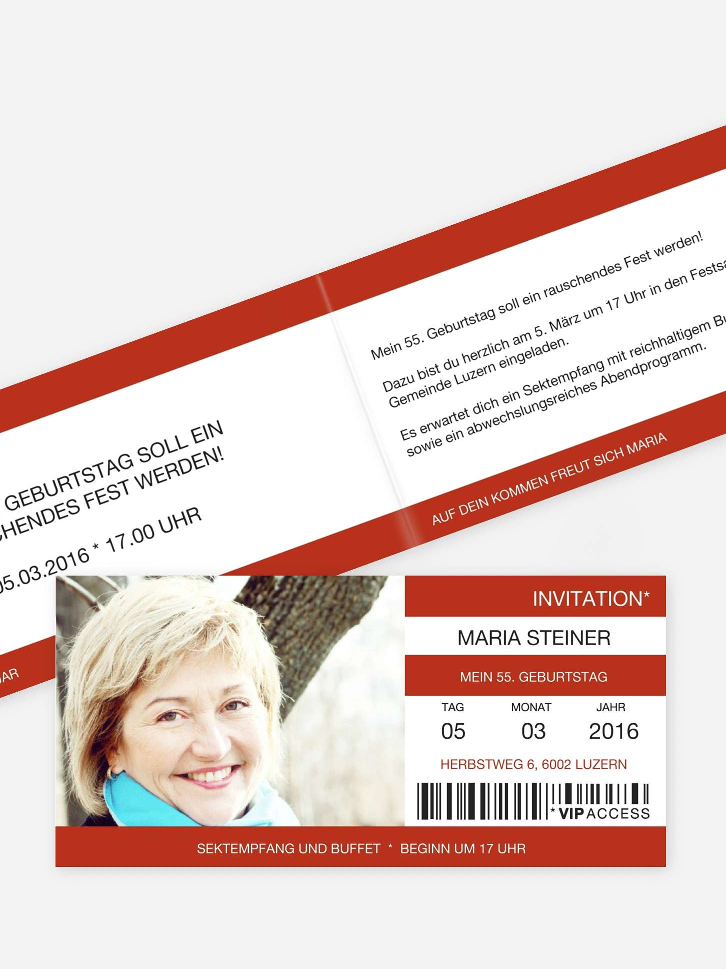 Geburtstagseinladung Konzertticket