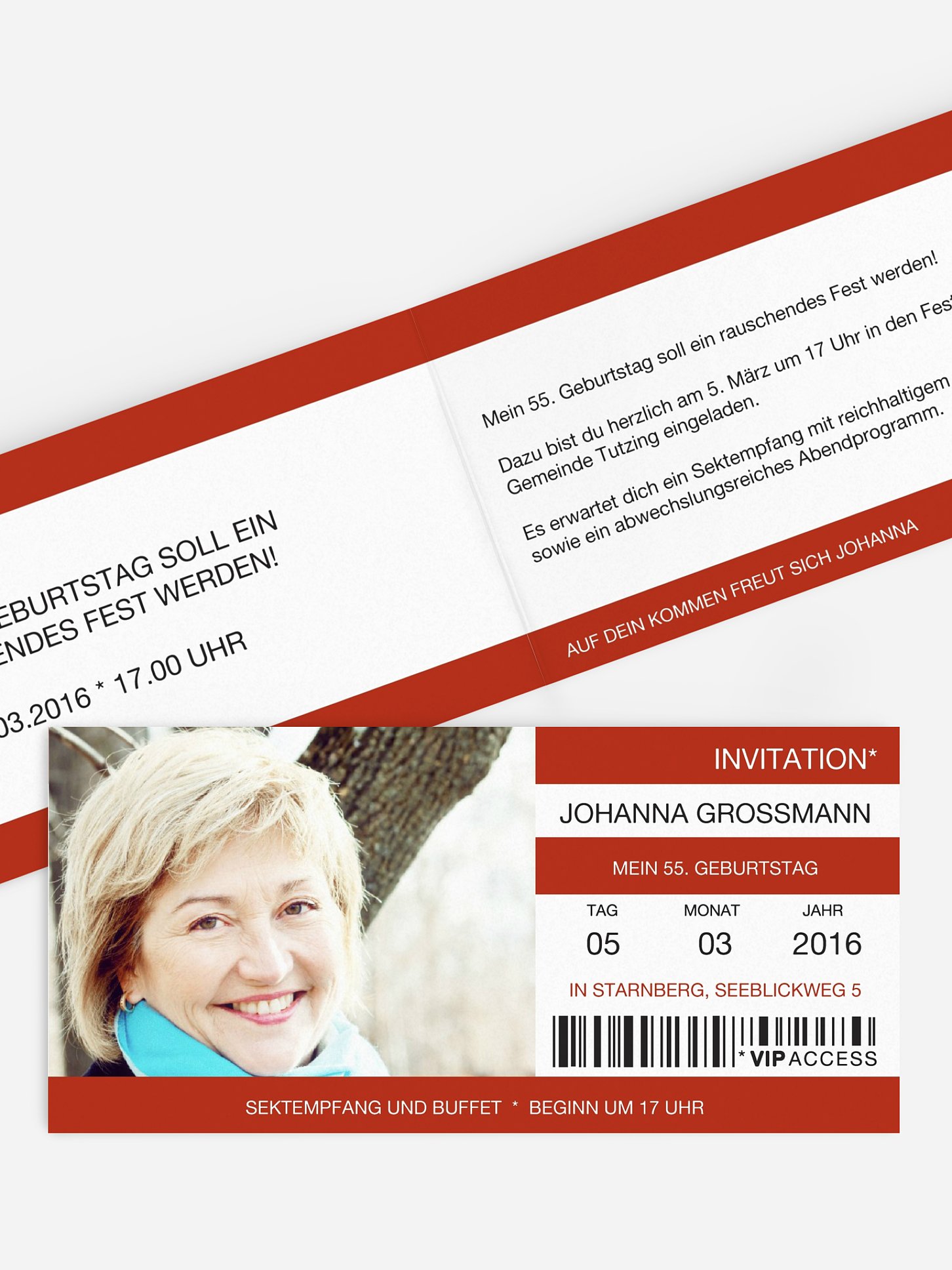 Geburtstagseinladung Konzertticket