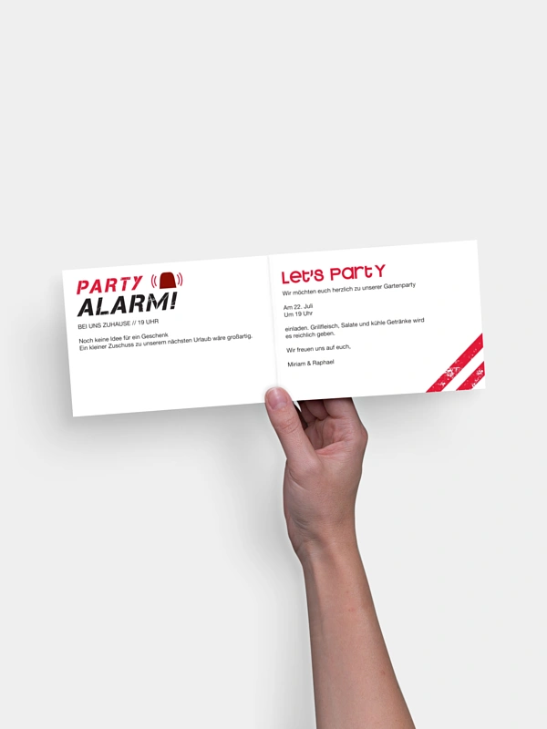 Partyeinladung Partyalarm