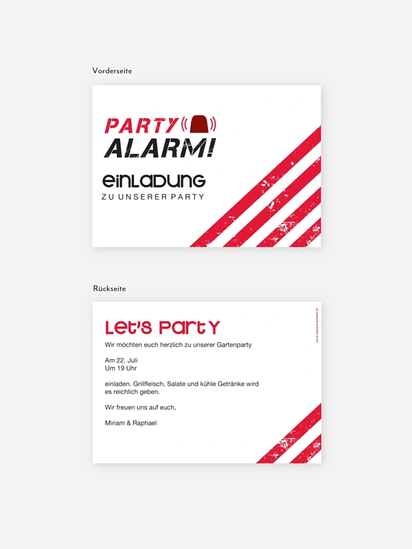 Partyeinladung Partyalarm