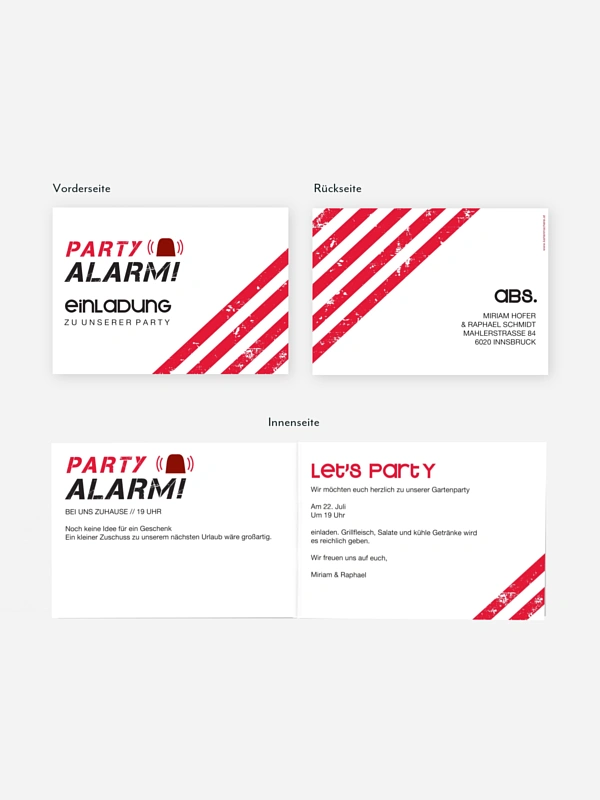 Partyeinladung Partyalarm