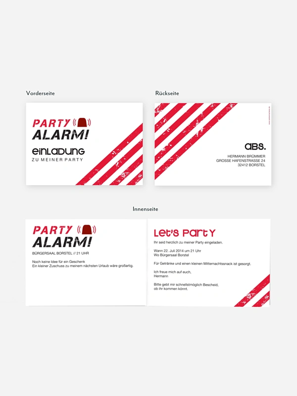 Partyeinladung Partyalarm