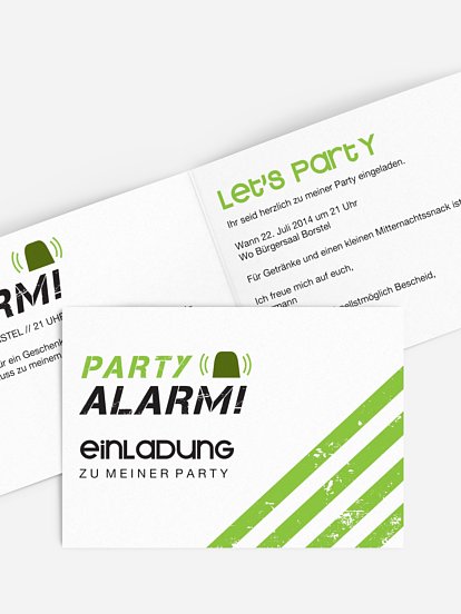 Partyeinladung Partyalarm