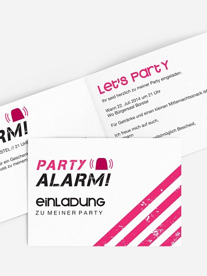 Partyeinladung Partyalarm