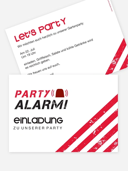 Partyeinladung Partyalarm