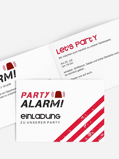 Partyeinladung Partyalarm