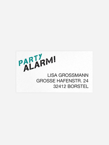 Empfängeraufkleber Party Partyalarm