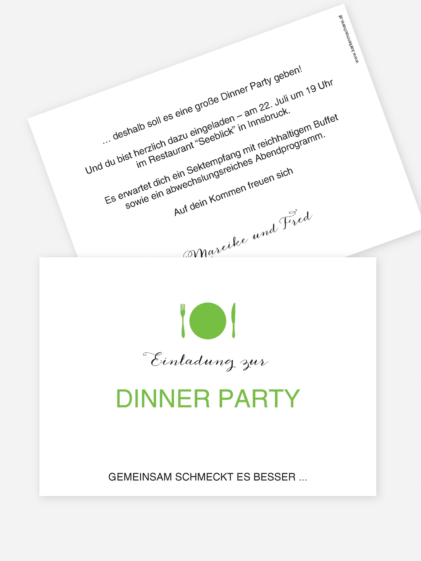 Partyeinladung Dinnerparty