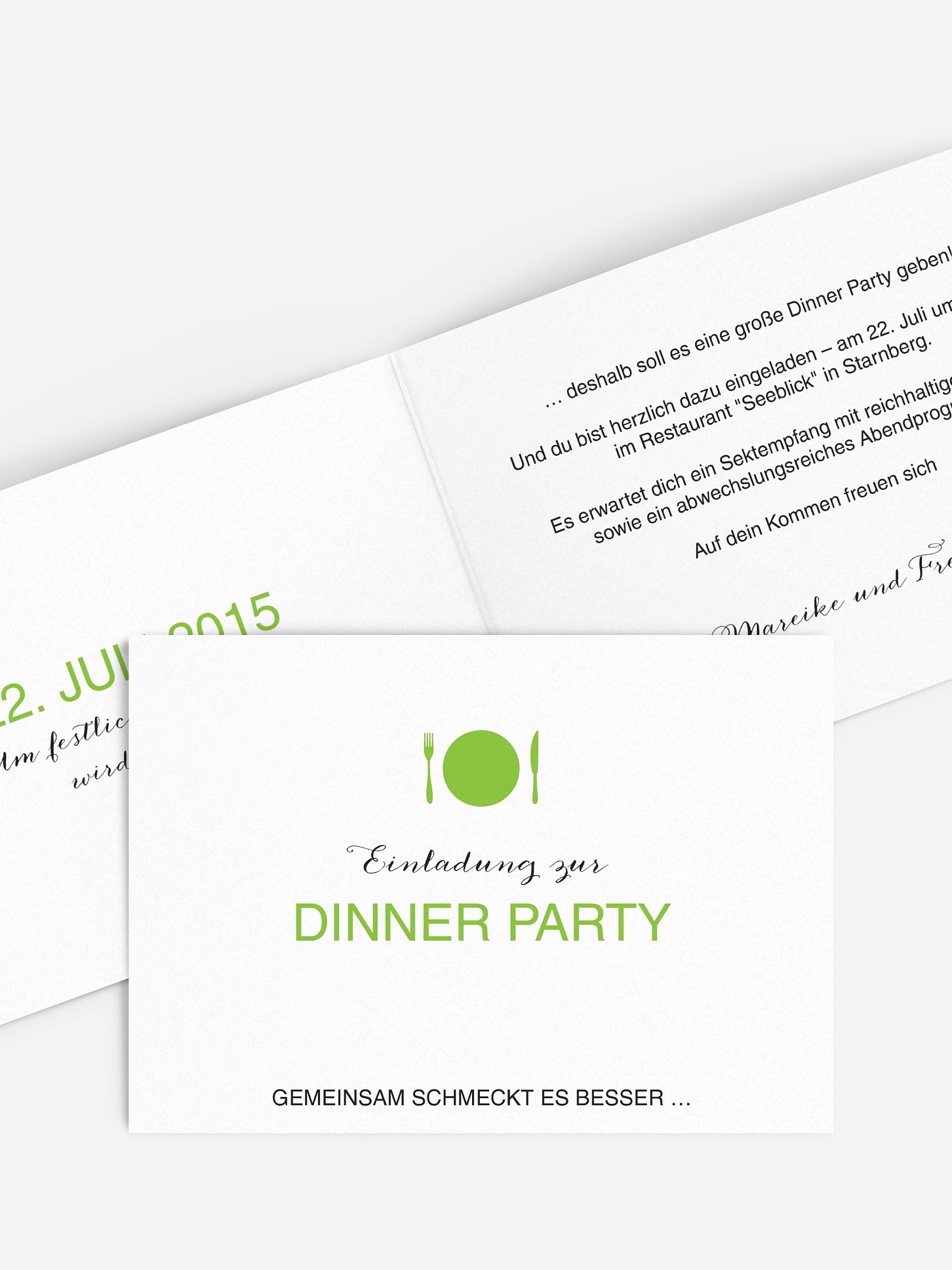 Partyeinladung Dinnerparty