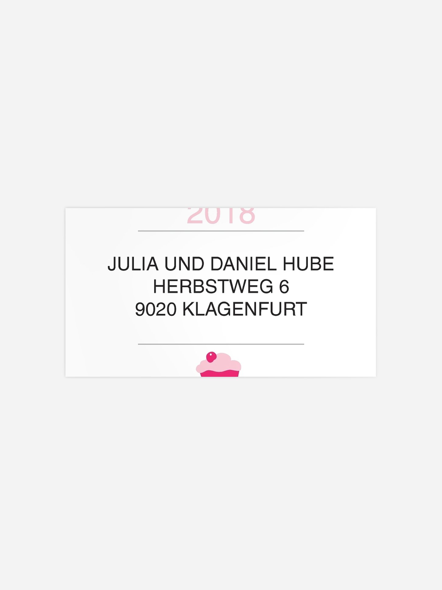 Empfängeraufkleber Geburtstag Hauptgewinn