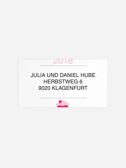 Empfängeraufkleber Geburtstag Hauptgewinn